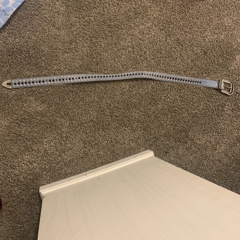 Light Blue Rhinestone Belt
